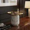 Luxury Buffalo Horn & Bone Mosaic Candle Stand