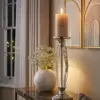 Luxury Decorative Pillar Candle with Crystal Stand by Synergy Handicrafts