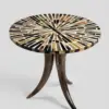 Luxury Horn Inlay Table, Horn Inlay Side Table